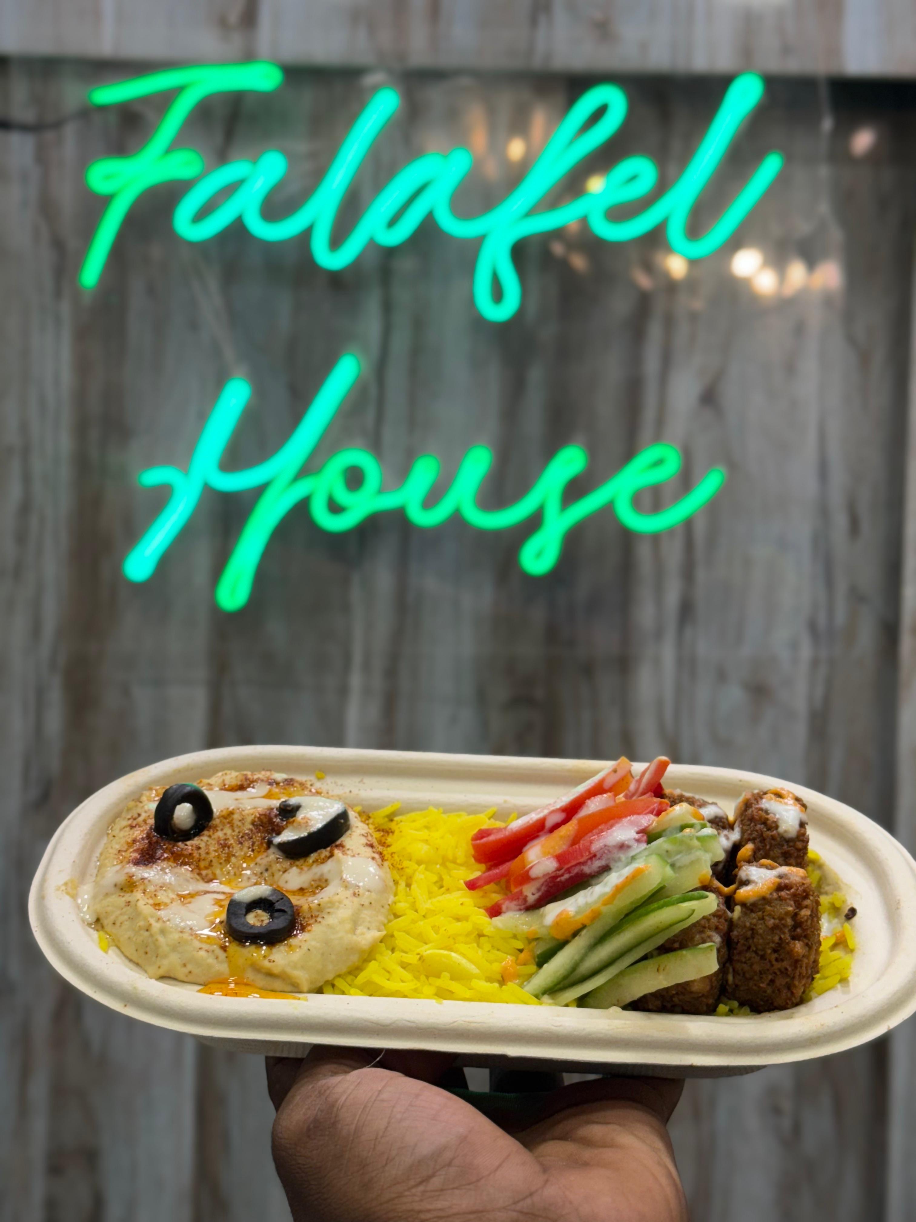 Falafel Hummus Platter at Falafel House Jaipur