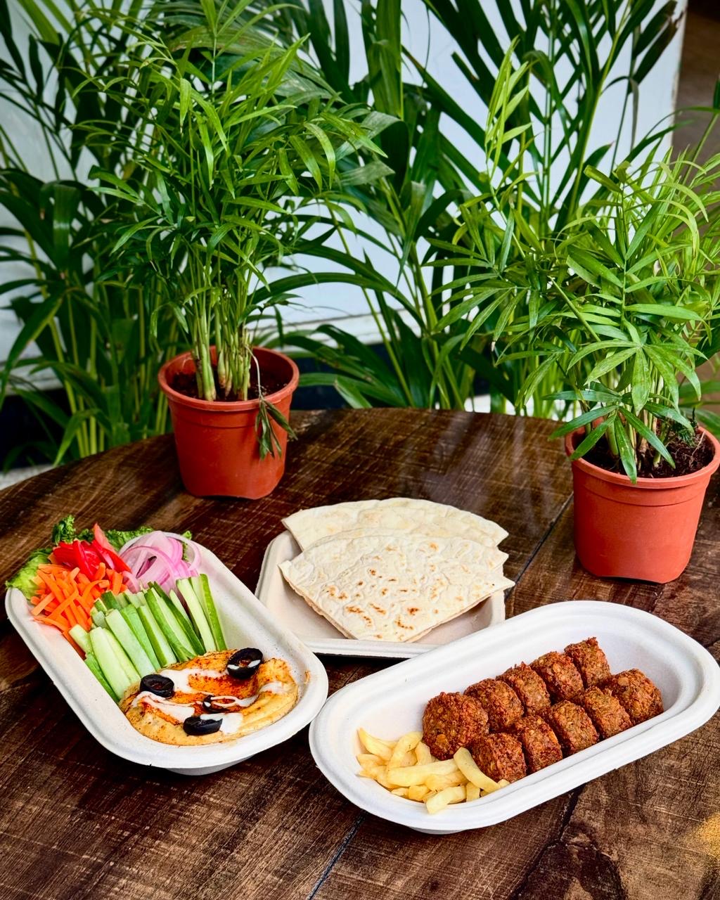 Falafel Roll Platter at Falafel House Jaipur