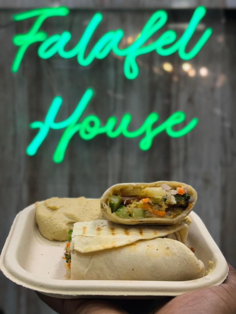 Falafel Wrap Meal at Falafel House Jaipur
