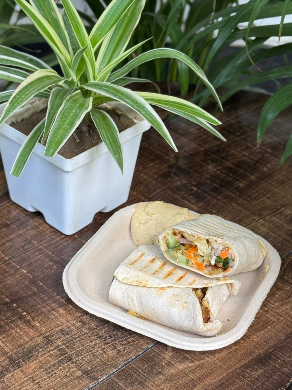 Falafel Wrap Plate at Falafel House Jaipur