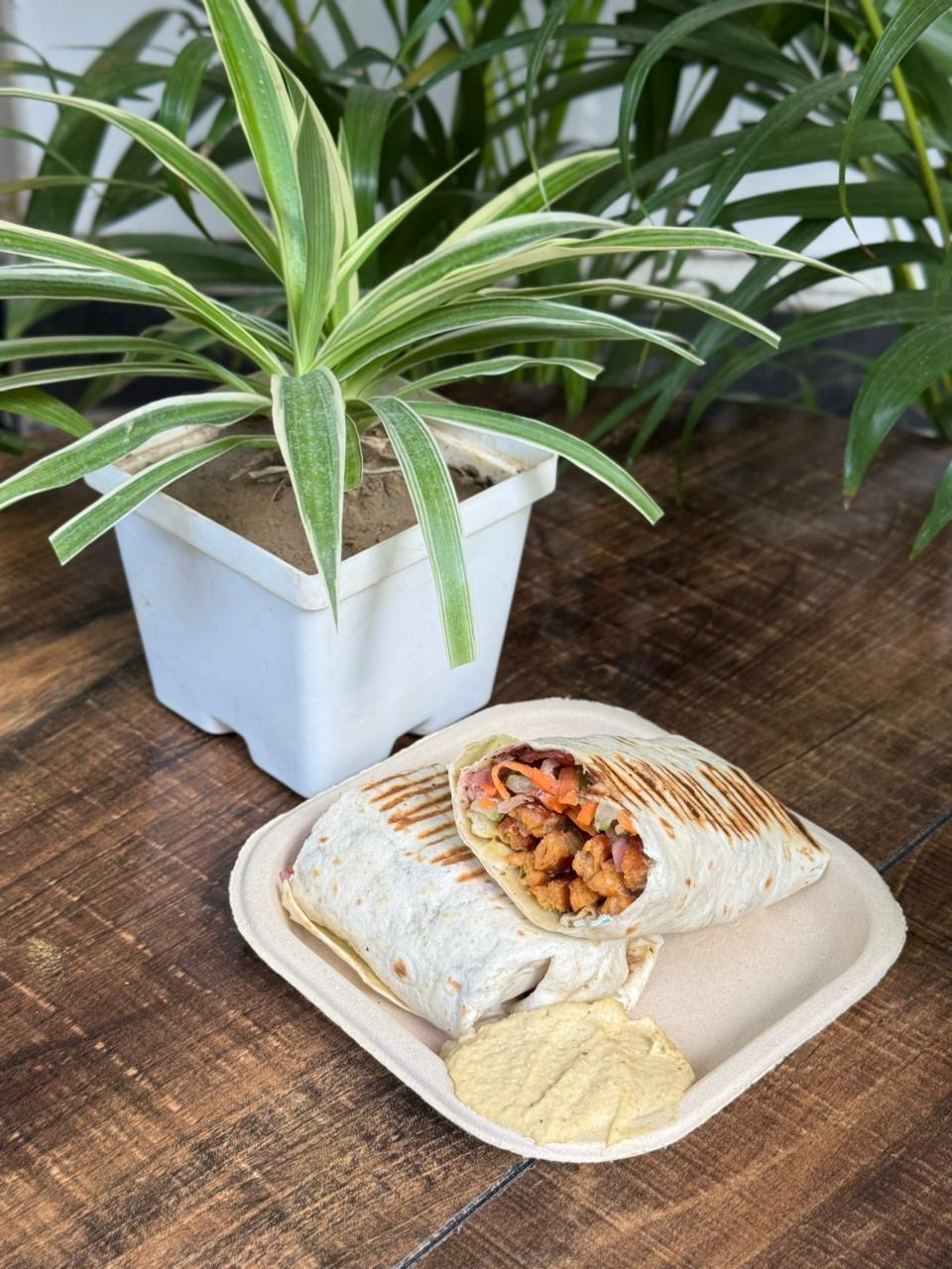Grilled Wrap with Dip at Falafel House Jaipur