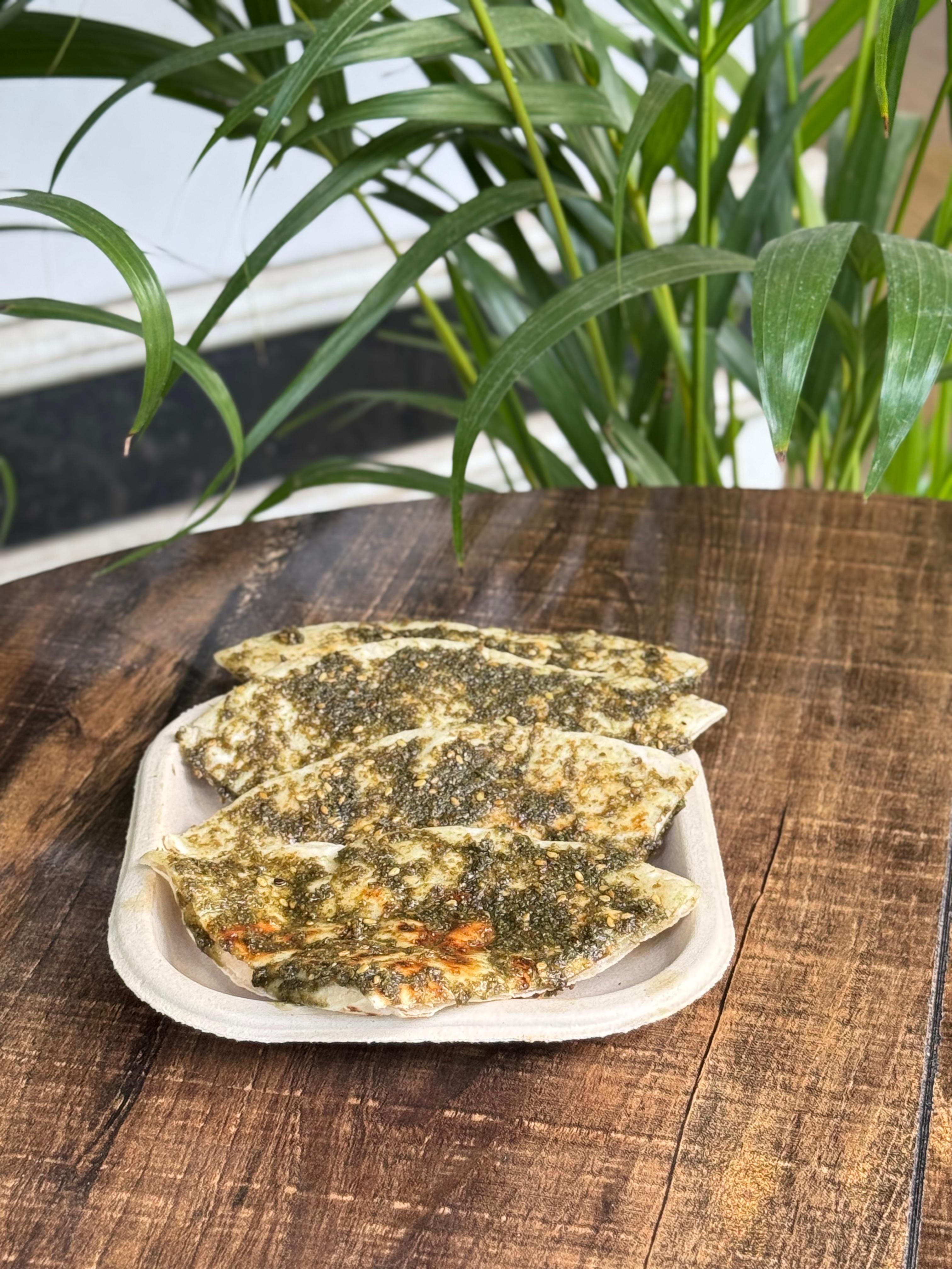 Zaatar Toast Plate at Falafel House Jaipur